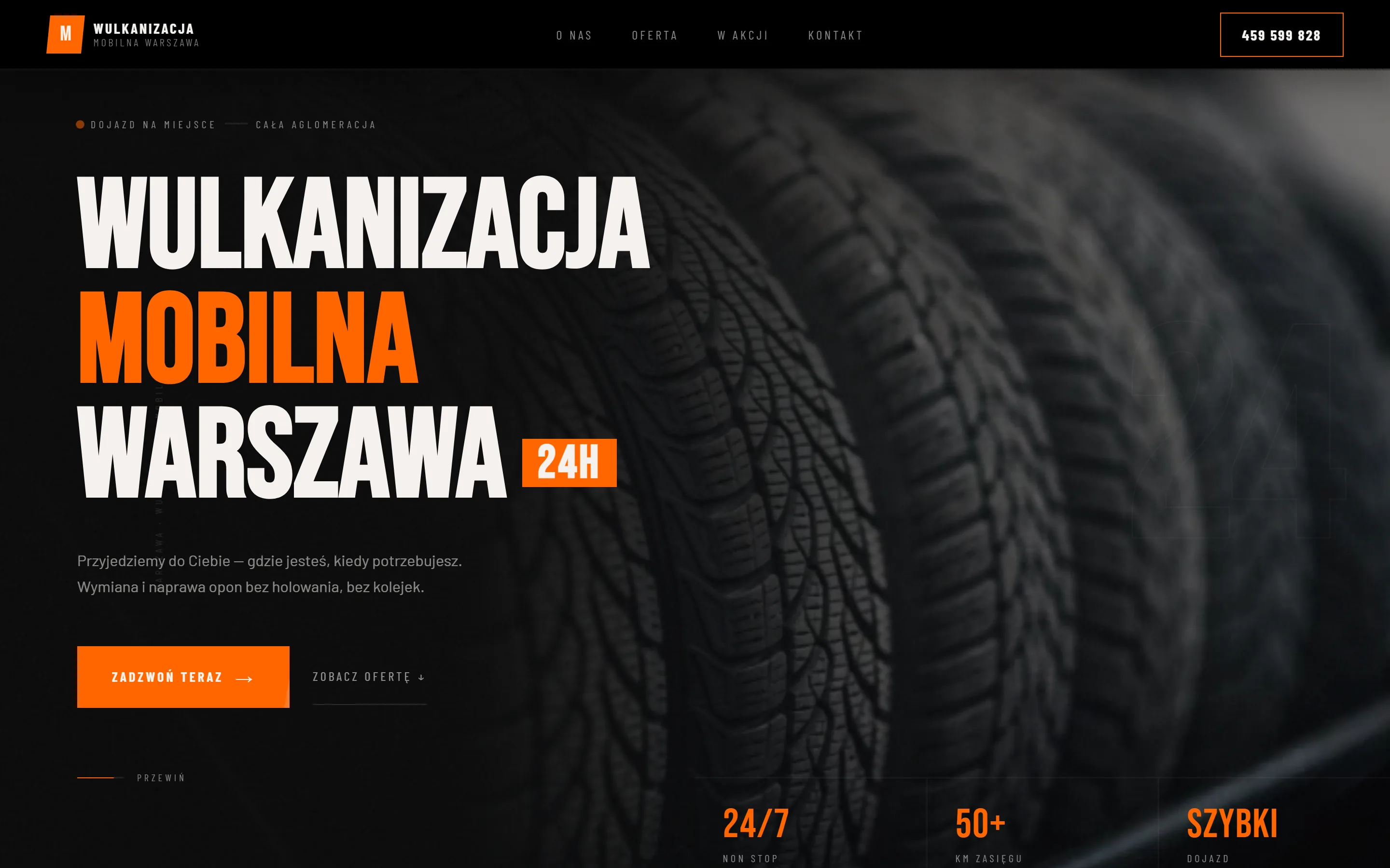 Wulkanizacja mobilna Warszawa 24h